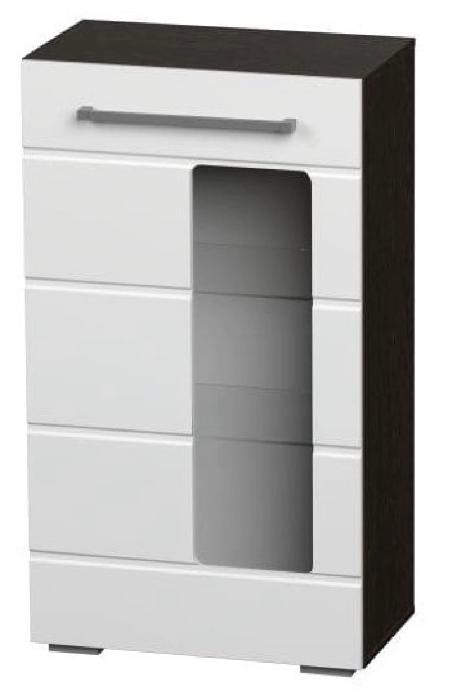 Пенал Милан ШК-17 (венге, белый глянец (БТС) ) Пенал Милан ШК-17 (венге, белый глянец (БТС) )