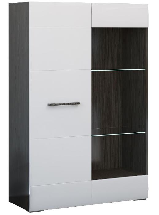 Стеллаж Ненси  (венге, белый глянец (Горизонт) ) Стеллаж Ненси  (венге, белый глянец (Горизонт) )