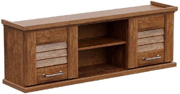 Шкаф-полка навесная Кантри (орех рибек темный (СБК) ) Шкаф-полка навесная Кантри (орех рибек темный (СБК) )