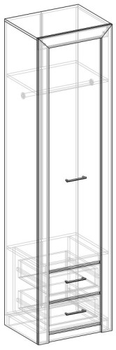 Фото Пенал Мартина с ящиками в Крыму по цене 22 420 ₽ от производителя Мебель Маркет, код товара 2000002336525 шт Фото Пенал Мартина с ящиками от производителя Мебель Маркет в Крыму по цене 22 420 ₽