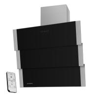 Вытяжка наклонная Cascada 90 (900х415хh1100(1400)) (Материал Металл/Стекло , Цвет Металлик/Черный) в Крыму от производителя 