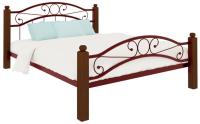Кровать двуспальная Надежда Lux Plus (СМ 160х190) трубка металл в интернет магазине Планета Комфорта Фото derevyannye-krovati кровать двуспальная надежда lux plus (см 160х190) трубка металл производитель Милсон