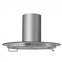 Вытяжка островная Tees 90 (900х900хh650(985)) (Материал Металл/Стекло , Цвет Металлик/Прозрачный) в Крыму от производителя 