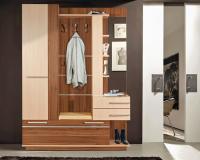 Прихожая Орфей (Цвет корпуса:ясень шимо темный-ясень шимо светлый, цвет фасада:ясень шимо темный-ясень шимо светлый, цвет обивки:молочный (Мебель Маркет) ) в Крыму от производителя 