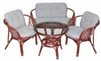 Фото mebel-iz-rotanga комплект для отдыха багама (1 диван+2 кресла+1 стол) производитель ТМК