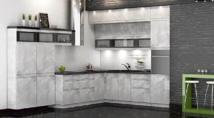 Кухня Бронкс стол-рабочий НД-61 (белый, доломит,(Леко)) Кухня Бронкс стол-рабочий НД-61 (белый, доломит,(Леко))