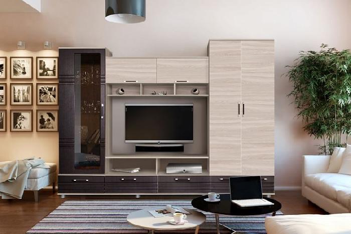 Стенка Эдвард-2 (ясень шимо светлый, ясень шимо светлый-дуб венге,(Диал)) Стенка Эдвард-2 (ясень шимо светлый, ясень шимо светлый-дуб венге,(Диал))