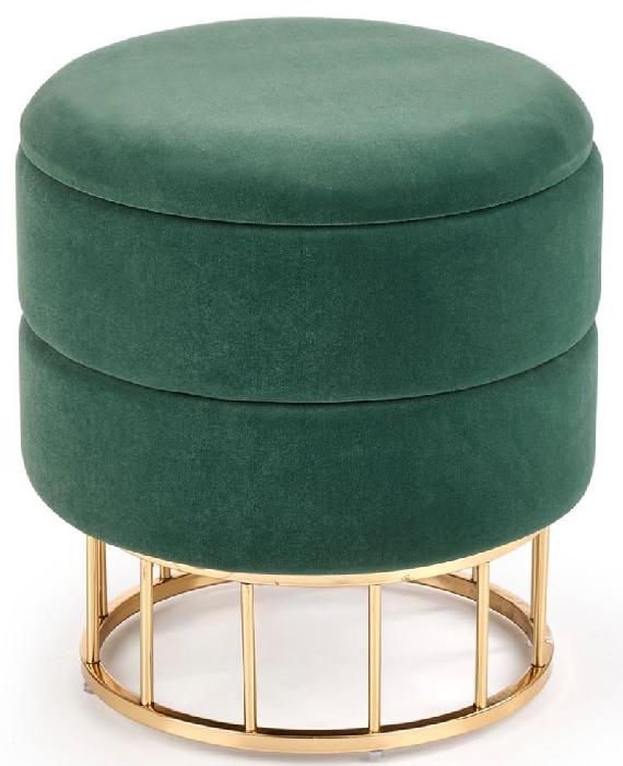 Пуф Halmar Minty (ткань, золотой, темно-зеленый (Halmar ) ) Пуф Halmar Minty (ткань, золотой, темно-зеленый (Halmar ) )
