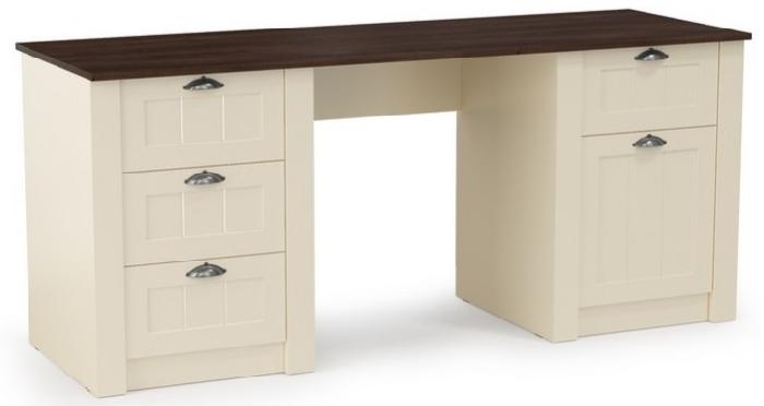 Стол письменный Прованс 37.14 (лдсп, лдсп-дуб кальяри,  бежевый, бежевый (Олмеко) ) Стол письменный Прованс 37.14 (лдсп, лдсп-дуб кальяри,  бежевый, бежевый (Олмеко) )