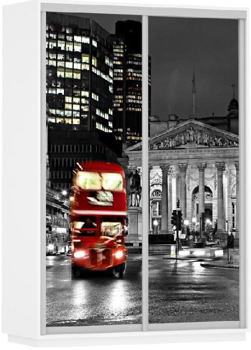 Шкаф-купе Экспресс Дуо Фото (1,4х0,6х2,4 - 2 двери) (Материал дверей:лдсп, цвет дверей:фотопечать ночной лондон, цвет каркаса:белый снег (Мебельная компания Е1) ) Шкаф-купе Экспресс Дуо Фото (1,4х0,6х2,4 - 2 двери) (Материал дверей:лдсп, цвет дверей:фотопечать ночной лондон, цвет каркаса:белый снег (Мебельная компания Е1) )