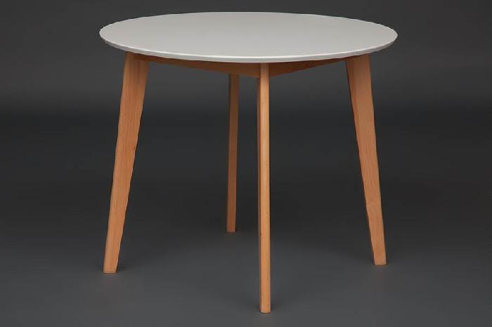 Стол обеденный Боско (Bosco) (№4 массив дерева, мдф-белый,  натуральный бук (Tetchair) ) Стол обеденный Боско (Bosco) (№4 массив дерева, мдф-белый,  натуральный бук (Tetchair) )