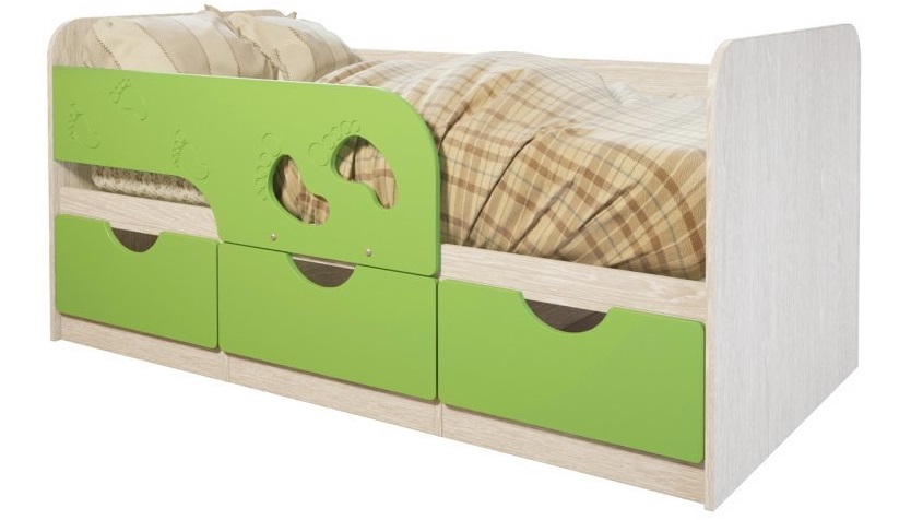 Фото Кровать детская Минима Лего (СМ 80х186) с ящиками в Крыму по цене 13 530 ₽ от производителя Мебелони, код товара  шт Фото Кровать детская Минима Лего (СМ 80х186) с ящиками от производителя Мебелони в Крыму по цене 13 530 ₽
