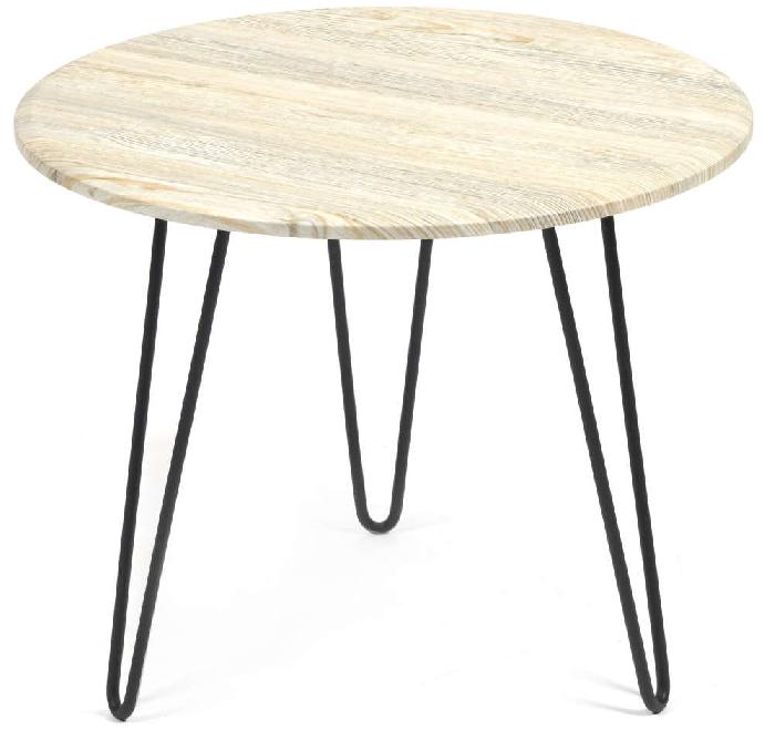 Стол журнальный Хирон (Huron) (металл, мдф-скания натуральная,  черный (Tetchair) )