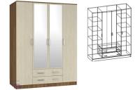 Шкаф Светлана (168) четырехдверный в интернет магазине Планета Комфорта Фото raspashnoy-shkaf шкаф светлана (168) четырехдверный производитель Мебель Маркет