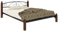 Фото derevyannye-krovati кровать двуспальная вероника lux (см 180х190) трубка металл производитель Милсон