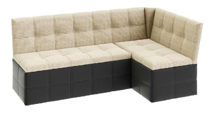 Кухонный уголок Домино (Г) (каркас скрытый, кожзам-ткань-темный-светлая (ТриЯ) ) Кухонный уголок Домино (Г) (каркас скрытый, кожзам-ткань-темный-светлая (ТриЯ) )