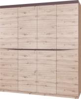 Шкаф Тиана ШР-4 (200) без зеркал четырехдверный (дуб бонифаций, дуб бонифаций-вольфрам,(Браво-мебель)) в Крыму от производителя 