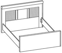Кровать двуспальная Прованс (СМ 160х200) без основания ( 160х200 , ЛДСП/МДФ , береза-дуб болтон , без подъемного мех. , без ящиков , без матраса (Глория (Ставрополь Мебель)) ) в Крыму от производителя 