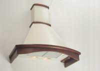 Вытяжка купольная Gretta (M) 90 (900х535хh895(1125)) (Материал Металл/Дерево , Цвет Бежевый/Орех) в Крыму от производителя 