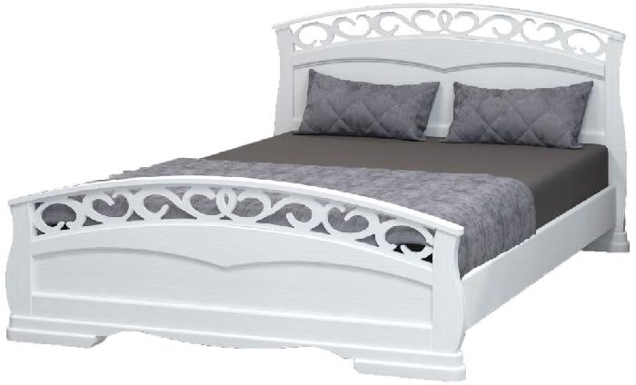 Кровать двуспальная Грация-1 (СМ 160х200) без основания с универсальными царгами ( 160х200 , дерево/МДФ , античный белый , без подъемного мех. , без ящиков , без матраса (Браво-мебель) ) Кровать двуспальная Грация-1 (СМ 160х200) без основания с универсальными царгами ( 160х200 , дерево/МДФ , античный белый , без подъемного мех. , без ящиков , без матраса (Браво-мебель) )