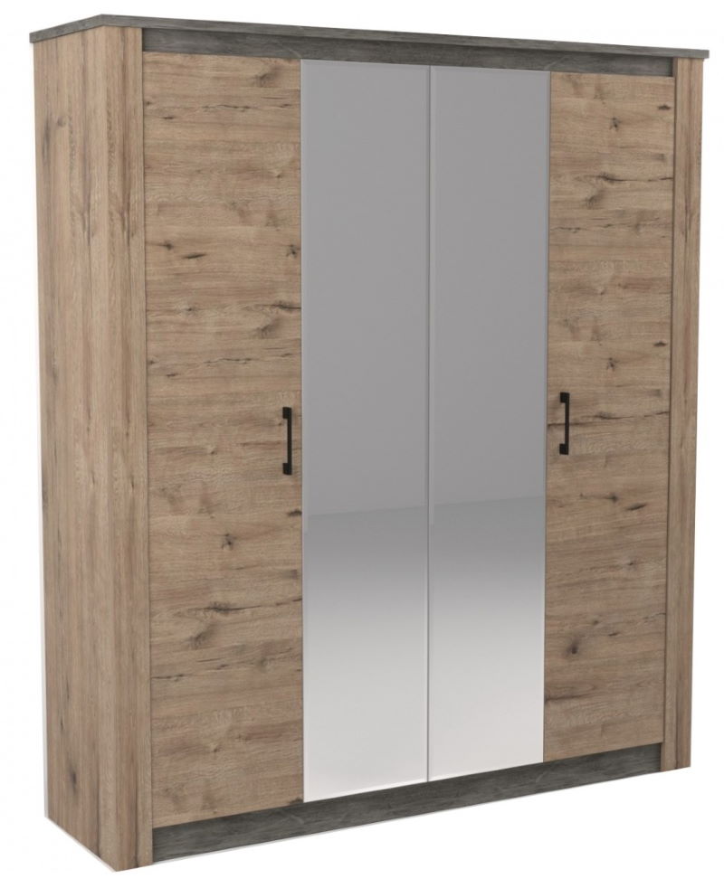 Фото Шкаф Денвер (192) четырехдверный в Крыму по цене 46 000 ₽ от производителя СБК, код товара 2000001713297 шт Фото Шкаф Денвер (192) четырехдверный от производителя СБК в Крыму по цене 46 000 ₽