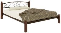 Фото derevyannye-krovati кровать двуспальная вероника lux (см 140х200) трубка металл производитель Милсон
