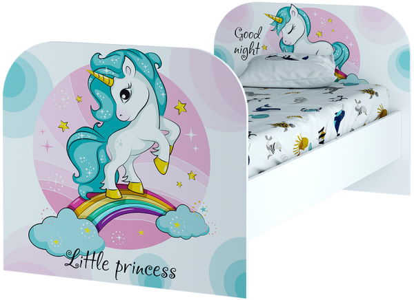 Кровать детская Тойс КР-08 (СМ 80х180) ( 80х180 , ЛДСП , белый/little pony , без подъемного мех. , без ящиков , без матраса (БТС) ) Кровать детская Тойс КР-08 (СМ 80х180) ( 80х180 , ЛДСП , белый/little pony , без подъемного мех. , без ящиков , без матраса (БТС) )