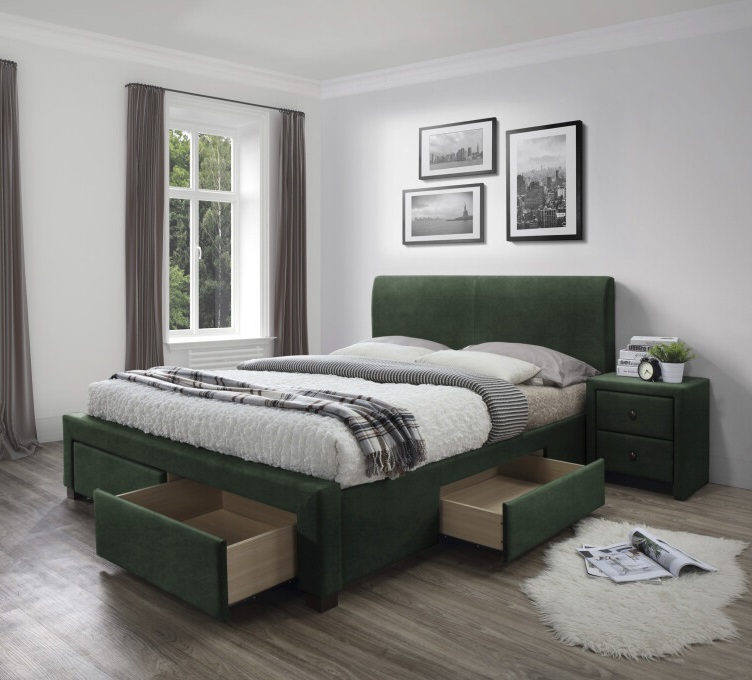 Фото Кровать двуспальная Halmar Modena 3 (СМ 160х200) c ортопедическим основанием в Крыму по цене 64 020 ₽ от производителя Halmar , код товара 2000001675656, 2000001675663 шт Фото Кровать двуспальная Halmar Modena 3 (СМ 160х200) c ортопедическим основанием от производителя Halmar  в Крыму по цене 64 020 ₽