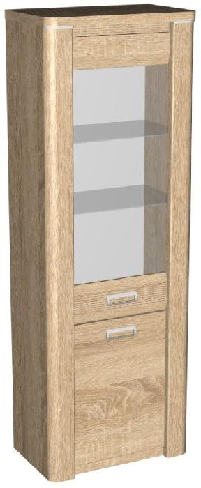 Пенал со стеклом высокий Магнолия ГМ-03 (дуб бардолино, дуб бардолино (СБК) ) Пенал со стеклом высокий Магнолия ГМ-03 (дуб бардолино, дуб бардолино (СБК) )