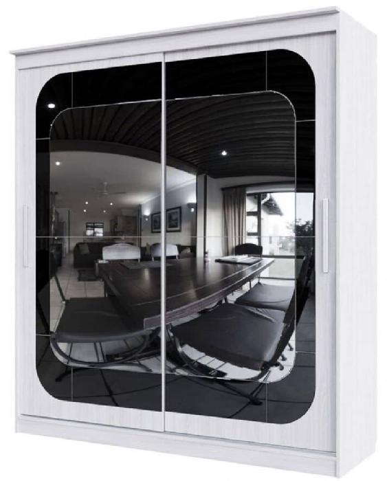 Шкаф-купе №19 Инфинити (1,5 - 2 двери) (Материал дверей:лдсп-зеркало, цвет дверей:ясень анкор светлый, цвет каркаса:ясень анкор светлый (SV-мебель) )