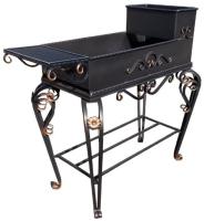 Фото mangaly мангал большой с дровницей (1220х550хh1100) производитель Кемпинг Групп