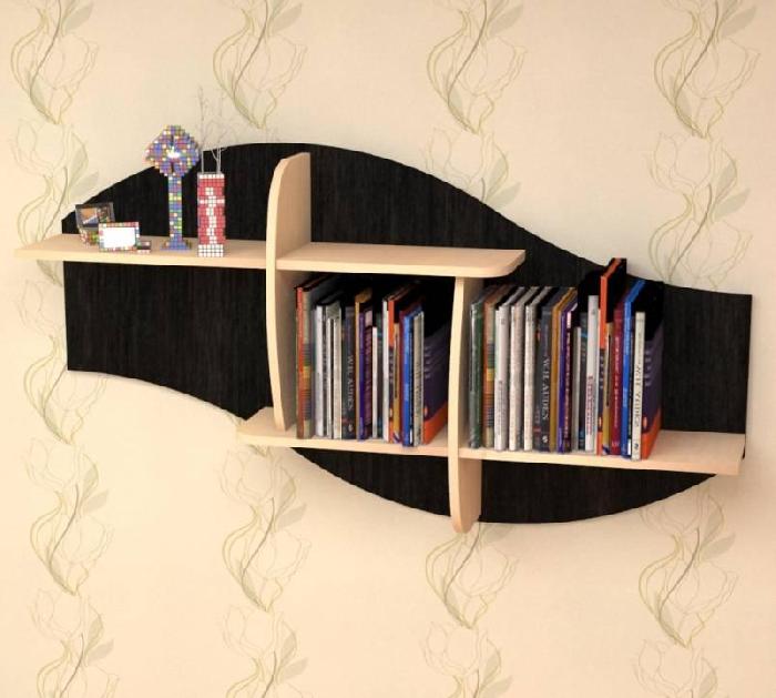 Полка навесная ПН-5  (дуб венге-дуб молочный (Пирамида) ) Полка навесная ПН-5  (дуб венге-дуб молочный (Пирамида) )