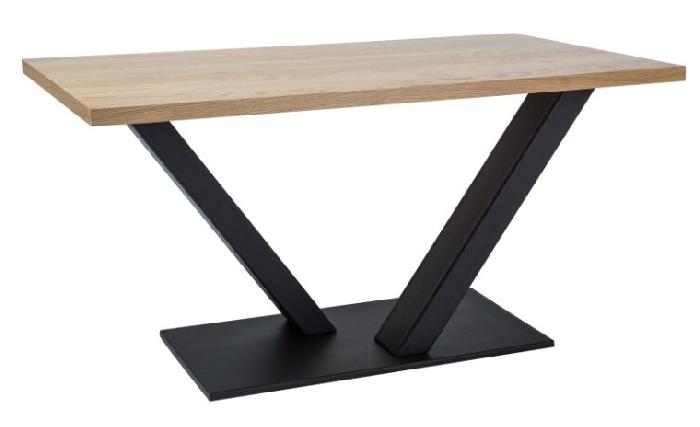 Стол обеденный Signal Vector (1,5) (металл, шпон-дуб,  черный (Signal) )