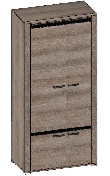 Шкаф Бруна Б-1 (100) двухдверный (ясень таормина, ясень таормина,(СБК))