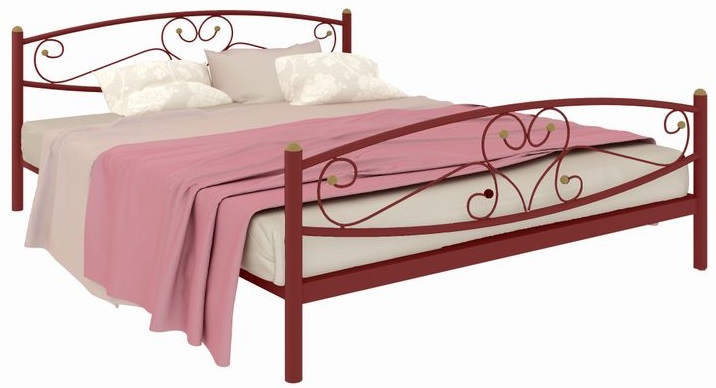 Фото Кровать двуспальная Каролина Plus (СМ 140х200) трубка металл от производителя Милсон в Крыму по цене 13 780 ₽