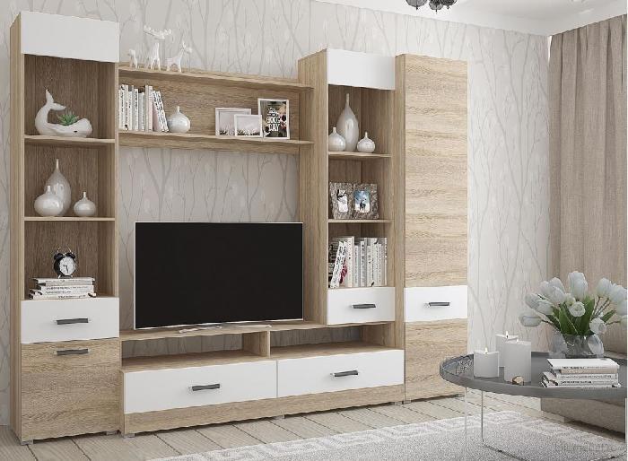 Стенка Париж (сонома, сонома-белый софт,(Горизонт)) Стенка Париж (сонома, сонома-белый софт,(Горизонт))