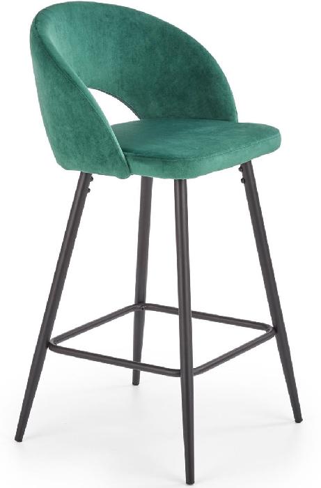 Стул барный Halmar H-96 ( Обивка стула:ткань, порошковое покрытие, темно-зеленый  (Halmar ) ) Стул барный Halmar H-96 ( Обивка стула:ткань, порошковое покрытие, темно-зеленый  (Halmar ) )
