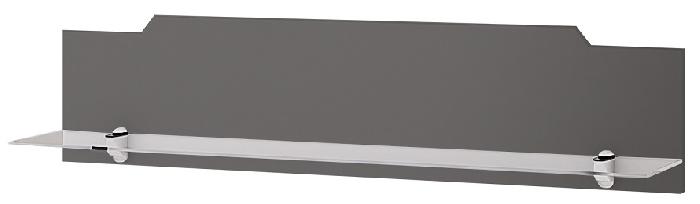 Полка настенная Анталия  (графит софт (Горизонт) ) Полка настенная Анталия  (графит софт (Горизонт) )