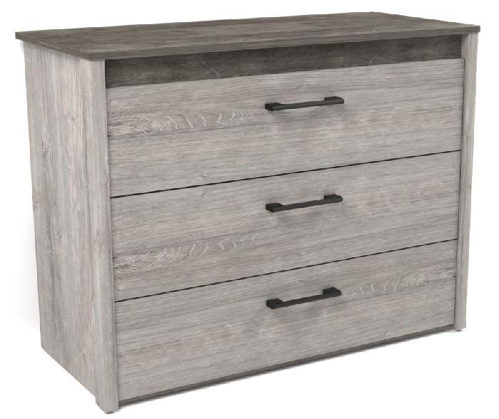 Комод малый Денвер (риббек серый-камень темный (СБК) ) Комод малый Денвер (риббек серый-камень темный (СБК) )