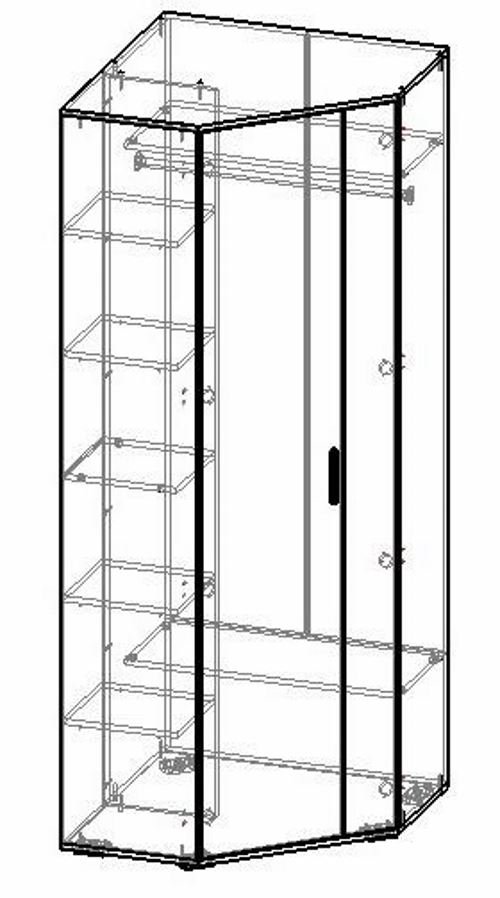 Фото Шкаф Аврора (80) без зеркала угловой от производителя Пирамида в Крыму по цене 12 210 ₽