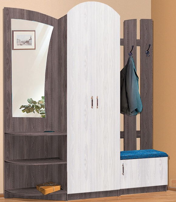 Фото Прихожая Саша 2 в Крыму по цене 12 660 ₽ от производителя Фант-мебель, код товара 2000001607299, 2000001607305, 2000001607312, 2000001607329 шт Фото Прихожая Саша 2 от производителя Фант-мебель в Крыму по цене 12 660 ₽