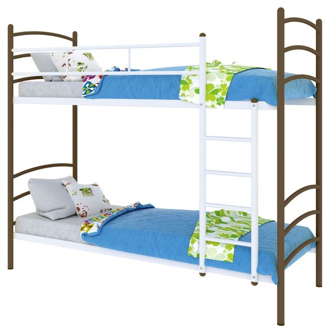 Фото Кровать двухъярусная Милана Duo (СМ 80х190) трубка металл в Крыму по цене 16 360 ₽ от производителя Милсон, код товара 2000002057185, 2000002057192, 2000002057208, 2000002057215, 2000002057222, 2000002057239, 2000002057246 шт Фото Кровать двухъярусная Милана Duo (СМ 80х190) трубка металл от производителя Милсон в Крыму по цене 16 360 ₽