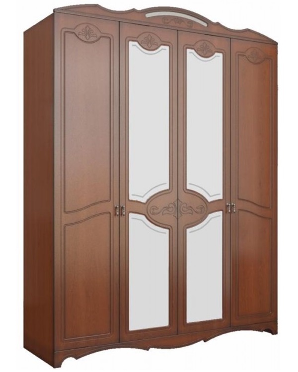 Фото Шкаф Лотос лакированный ШР-4 (178) четырехдверный в Крыму по цене 55 190 ₽ от производителя Браво-мебель, код товара 2000001540053, 2000001540060 шт Фото Шкаф Лотос лакированный ШР-4 (178) четырехдверный от производителя Браво-мебель в Крыму по цене 55 190 ₽