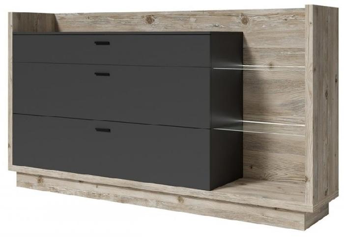 Комод-3S typ 27 Talina (oslo pine-antracyt laminat (Helvetia) ) Комод-3S typ 27 Talina (oslo pine-antracyt laminat (Helvetia) )