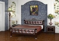 Кровать односпальная Карина-11 (СМ 120х200) с элементами экокожи, без основания с универсальными цар в интернет магазине Планета Комфорта Фото derevyannye-krovati кровать односпальная карина-11 (см 120х200) с элементами экокожи, без основания с универсальными цар производитель Браво-мебель