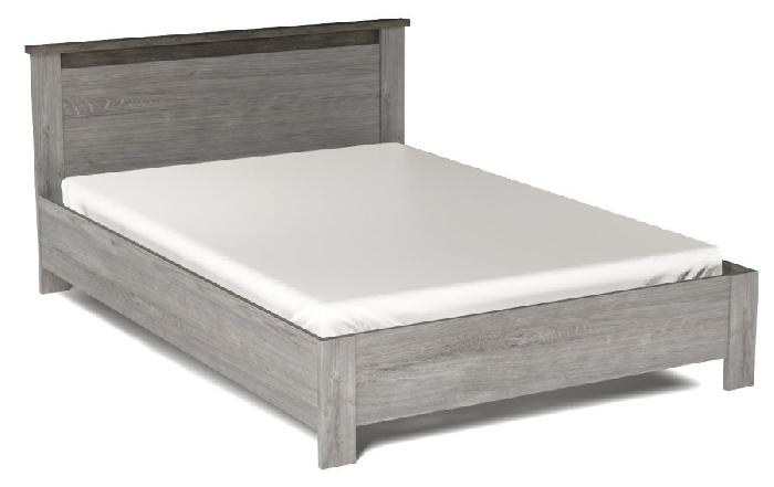 Кровать двуспальная Денвер (СМ 180х200) без основания ( 180х200 , ЛДСП , риббек серый-камень темный , без подъемного мех. , без ящиков , без матраса (СБК) ) Кровать двуспальная Денвер (СМ 180х200) без основания ( 180х200 , ЛДСП , риббек серый-камень темный , без подъемного мех. , без ящиков , без матраса (СБК) )