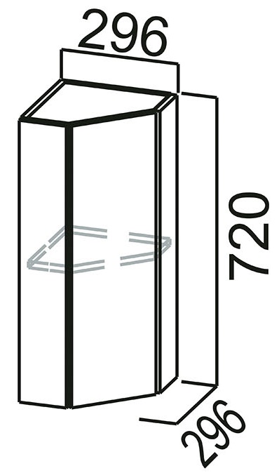 Фото Кухня Геометрия шкаф навесной Ш300тз от производителя SV-мебель в Крыму по цене 4 930 ₽
