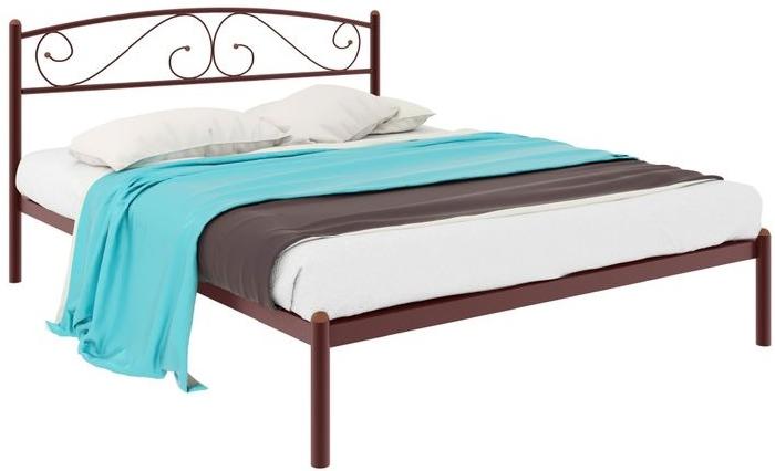 Кровать двуспальная Вероника (СМ 180х200) трубка металл ( 180х200 , металл , медная шагрень , без подъемного мех. , без ящиков , без матраса (Милсон) ) Кровать двуспальная Вероника (СМ 180х200) трубка металл ( 180х200 , металл , медная шагрень , без подъемного мех. , без ящиков , без матраса (Милсон) )