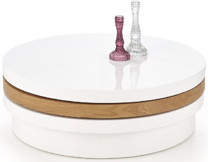 Стол журнальный Halmar Michelle (мдф, мдф-белый,  белый, белый-дуб золотой (Halmar ) ) Стол журнальный Halmar Michelle (мдф, мдф-белый,  белый, белый-дуб золотой (Halmar ) )