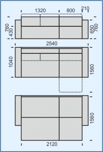 Фото Диван угловой Тай Г-образный от производителя НТКО в Крыму по цене 67 550 ₽
